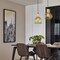 Modern Gold Pendant Light Hanging Ceiling Fixture Kitchen Island Metal Cage Lamp